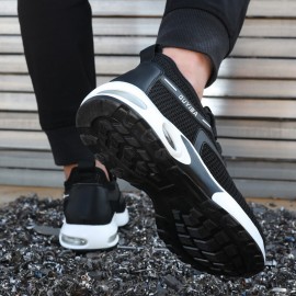 Men Breathable Fabric Soft Sole Non Slip Cushioned Sports Casual Working Shoes