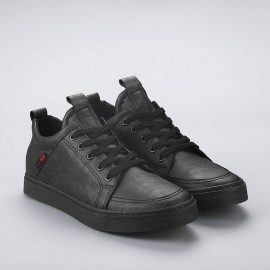 Men Canvas Breathable Soft Bottom Trendy Solid Lace Up Comfy Casual Shoes