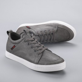 Men Canvas Breathable Soft Bottom Trendy Solid Lace Up Comfy Casual Shoes