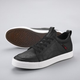 Men Canvas Breathable Soft Bottom Trendy Solid Lace Up Comfy Casual Shoes