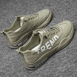 Men Breathable Non Slip Comfy Soft Bottom Lace Up Trendy Sports Casual Court Shoes