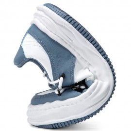 Men Microfiber Breathable Hollow Out Soft Sole One Size Smaller Color Splicing Court Shoes