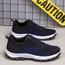 Men Breathable Fly Weave Soft Bottom Non Slip Comfy Sports Casual Running Shoes