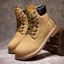 Men Non-slip Round Toe Short Casual Martin Boots Tooling Boots