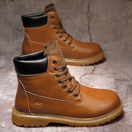 Men Non-slip Round Toe Short Casual Martin Boots Tooling Boots