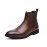 Men Leather Pointy Toe Soft Sole Trendy Slip On Casual Chelsea Boots