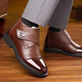 Men Warm Plush Lining Casual Soft Sole Business Ankle Boots