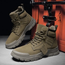 Men Comfy Non Slip Wearable Lace-up Sport Casual Tooling Boots