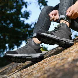 Men Outdoor Suede Slip Resistant Soft Sole Casual Hiking Boots