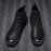 Men Retro Stylish Gradual Change Shoe Toe Casual Leather Ankle Boots