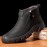 Men Warm Plush Lining Side Zipper Leather Boots