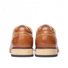 Large Size Men Vintage Genuiner Cow Leather Lace Up Businees Formal Shoes