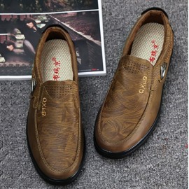 Men Vintage Microfiber Casual Business Soft Sole Dress Shoes