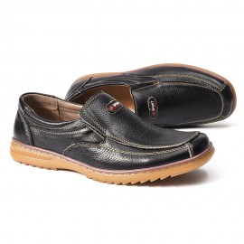 Menico Men Genuine Cow Leather Slip On Soft Sole Comfy Non Slip Casual Oxfords