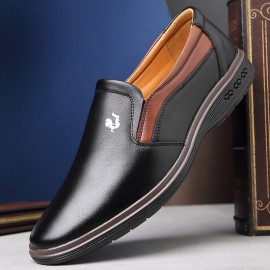 Men Microfiber Leather Breathable Soft Sole Non Slip Comfy Driving Casual Business Shoes