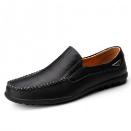 Men Leather Breathable Non Slip Handmade Casual Business Shoes