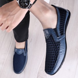 Men Genuine Leather Breathable Non Slip Comforty Leisure Bussiness Shoes