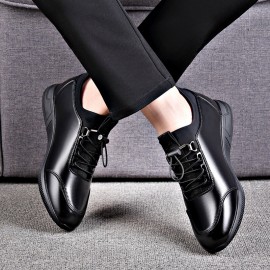 Men Cowhide Breathable Soft Bottom Lace Up Comfy Sports Casual Leather Shoes