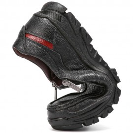 Men Cowhide Breathable Soft Sole Slip On Comfy England Style Zipper Casual Shoes