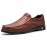 Men Retro Cow Leather Slip Resistant Slip On Casual Shoes